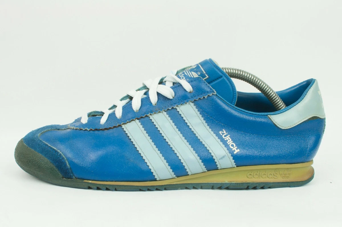 Avl Fremmedgørelse Rejse tiltale Vintage 80s Adidas Zurich Trainers Shoes Blue Size UK 7 City Series  Yugoslavia | eBay