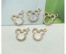 lot 40 Pcs cartoon mickey head Charm earrings Pendants DIY Jewelry Makings