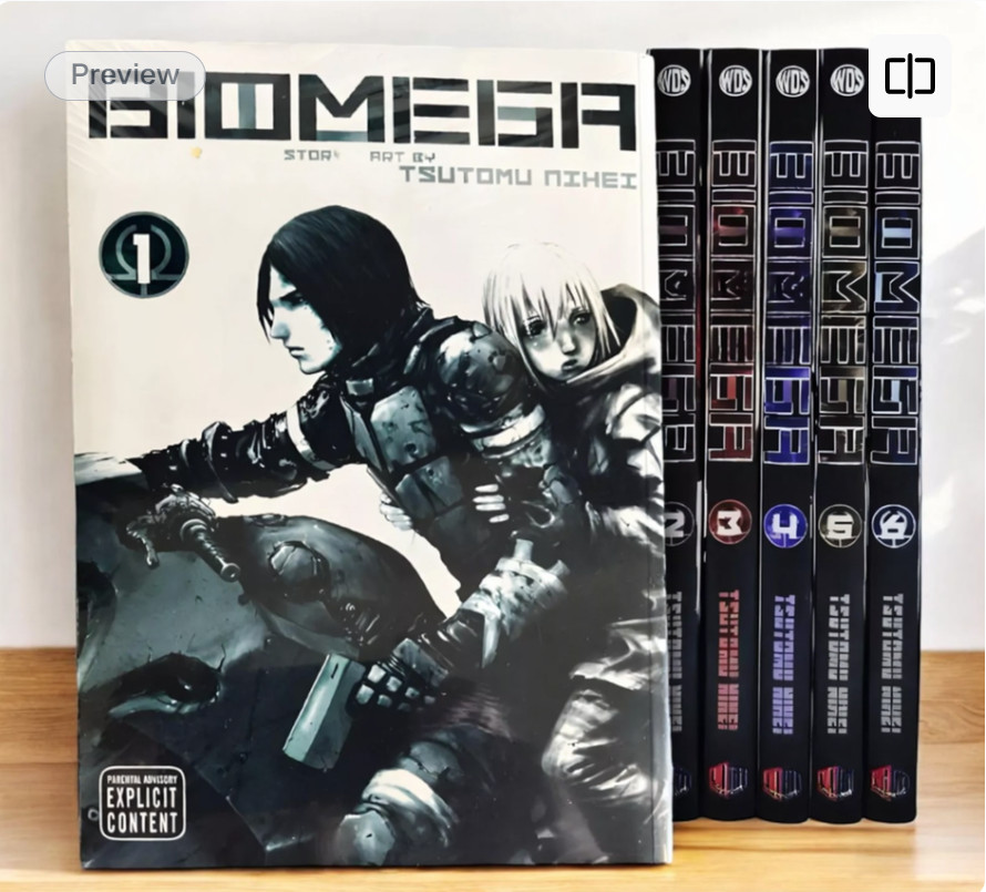 Biomega Manga por Tsutomu Nihei Volumen 1-6 Inglés Juego Completo NUEVO - DHL EXPRESS