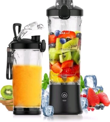 Elektrischer Mini Saftbereiter Tragbarer Mixer Smoothie Entsafter Obst Maschine 
