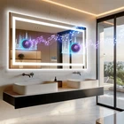 Smart Bathroom Mirror w/ Bluetooth Dual LED Strips Anti-Fog Dimmable Lighting