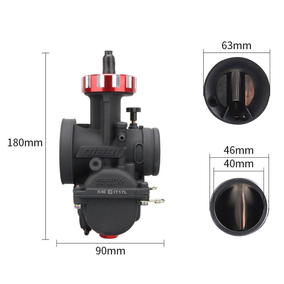 Carburador de carreras NIBBI PWK40mm para HONDA XR600R XR650L XR650R KLX650 KLX650R Foto 2 de 4