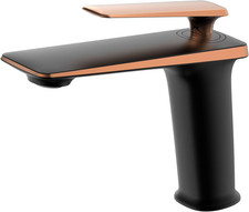 Rose Gold  Matte Black Bathroom Sink Faucet - CUPC Certified Elegance