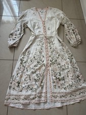 Calypso St Barth L Floral dress farm Linen Rio Alemais Zimmerman Anthropologie
