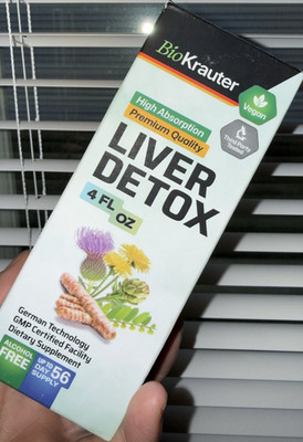 BioKrauter Liver Detox Liquid 4 fl oz Milk Thistle Dandelion Herbal Supplement