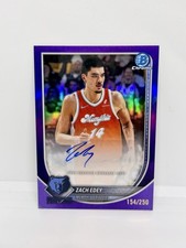 ZACH EDEY 2025-26 Bowman Chrome Purple Refractor Auto /250 Memphis’s