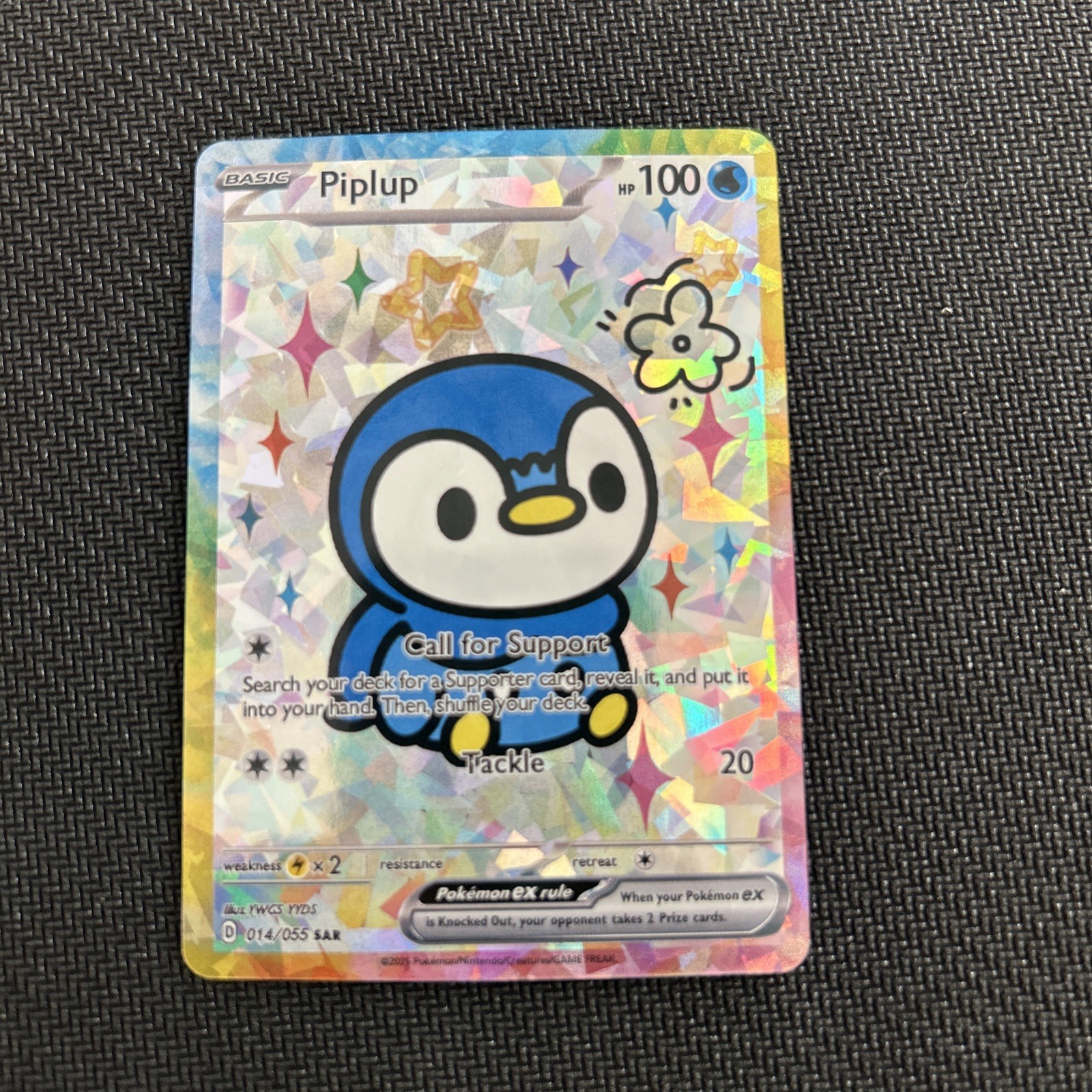 Pokemon Piplup Special Doujin Art Starry Holo Card