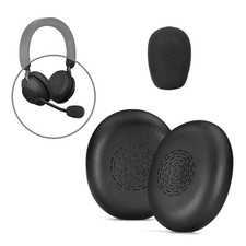 Comfortable Earpads Mic Windshield For Evolve2 Earphone Better Sound Quality