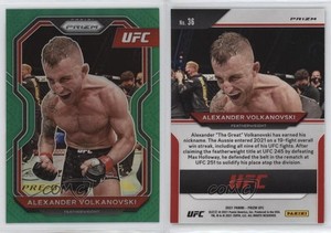 2021 Panini Prizm UFC Green Prizm Alexander Volkanovski #36