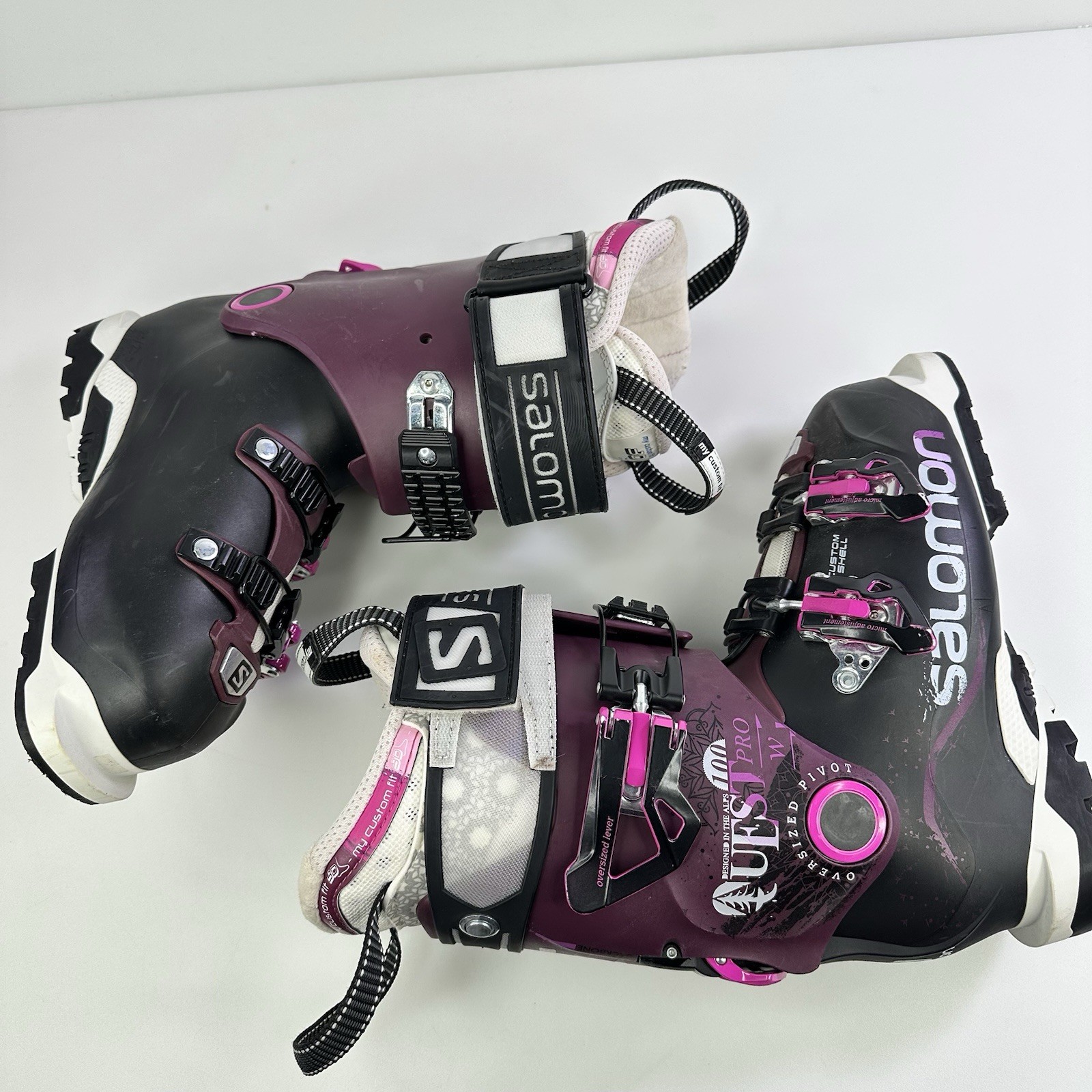 Scarponi da sci Salomon Quest Pro 100 neri da donna taglia 23 5