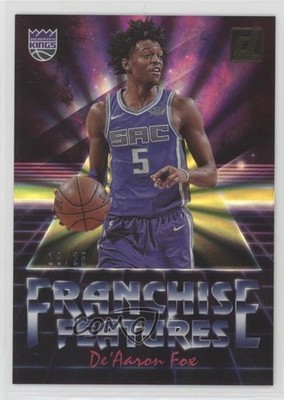 2018 Panini Donruss Franchise Features Holo Yellow Laser 18/25 De'Aaron Fox 0o0