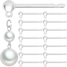 30pcs Safety Non-Allergenic Plastic Earring Posts Ear Wire Anti Allergy Posts...