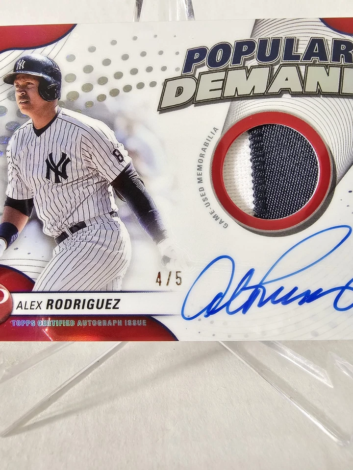 2024 Topps Pristine - Popular Demand Autograph Relics Red Alex Rodriguez #4/5 - Image 2 of 3
