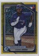 2024 Bowman Chrome Mega Box Yellow Mojo Refractor 53/75 Andres Arias 16if