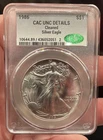 1986 $1 American Silver Eagle Dollar graded by CAC