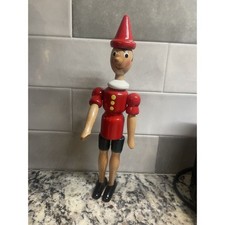 PINOCCHIO Mastro Geppetto Italy 10 Wooden Articulated Toy Doll Christmas