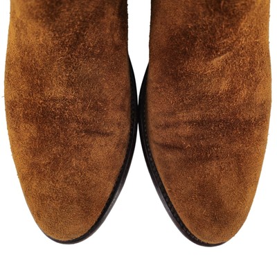 Tecovas The Chance Rust Brown Suede Urban Chelsea Boots Mens  display picture 3