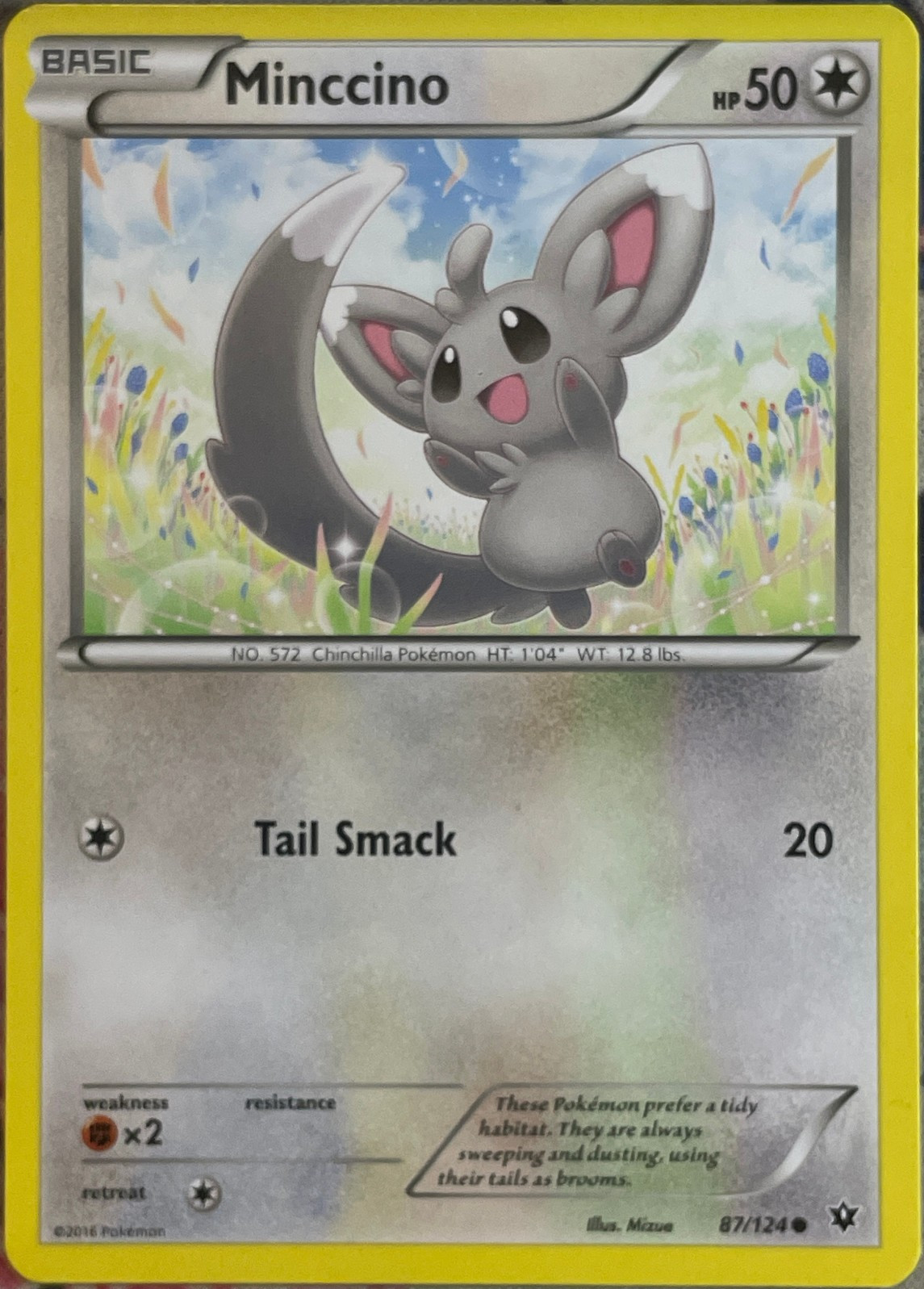 Minccino - 87/124 - XY Fates Collide Pokemon 2016