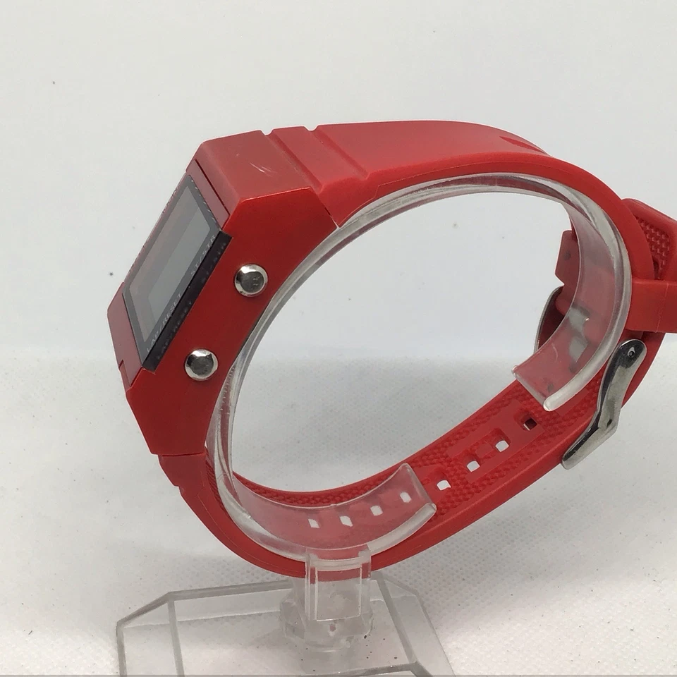 DIESEL DZ-7132 Digital Multi-Time Zone Watch Oversized 52mm Red Silicone Strap - Image 4 of 4