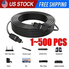 6FT Digital Fiber Optic Audio Cable Cord Optical TosLink for TV DVD AMP USA LOT
