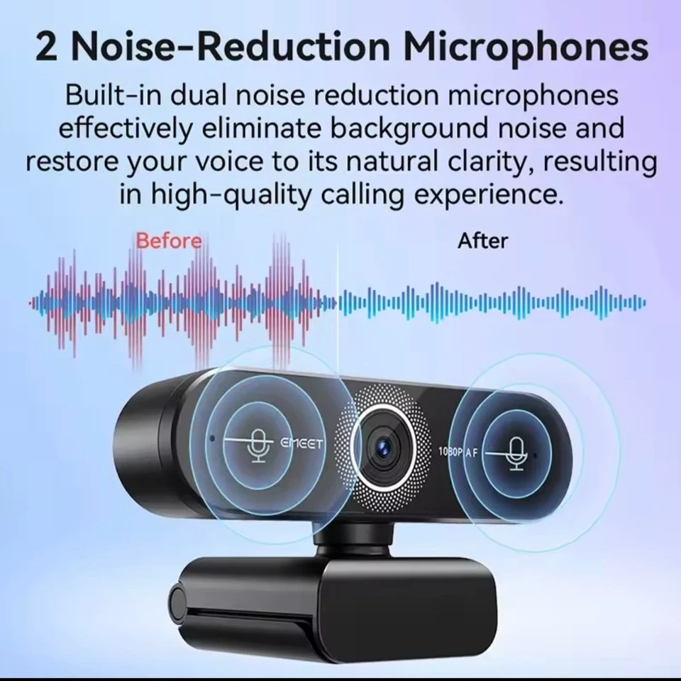 Webcam 1440P/4K Webkamera 1080P C60E Autofokus USB Computerkamera für das Leben - Bild 2 von 4