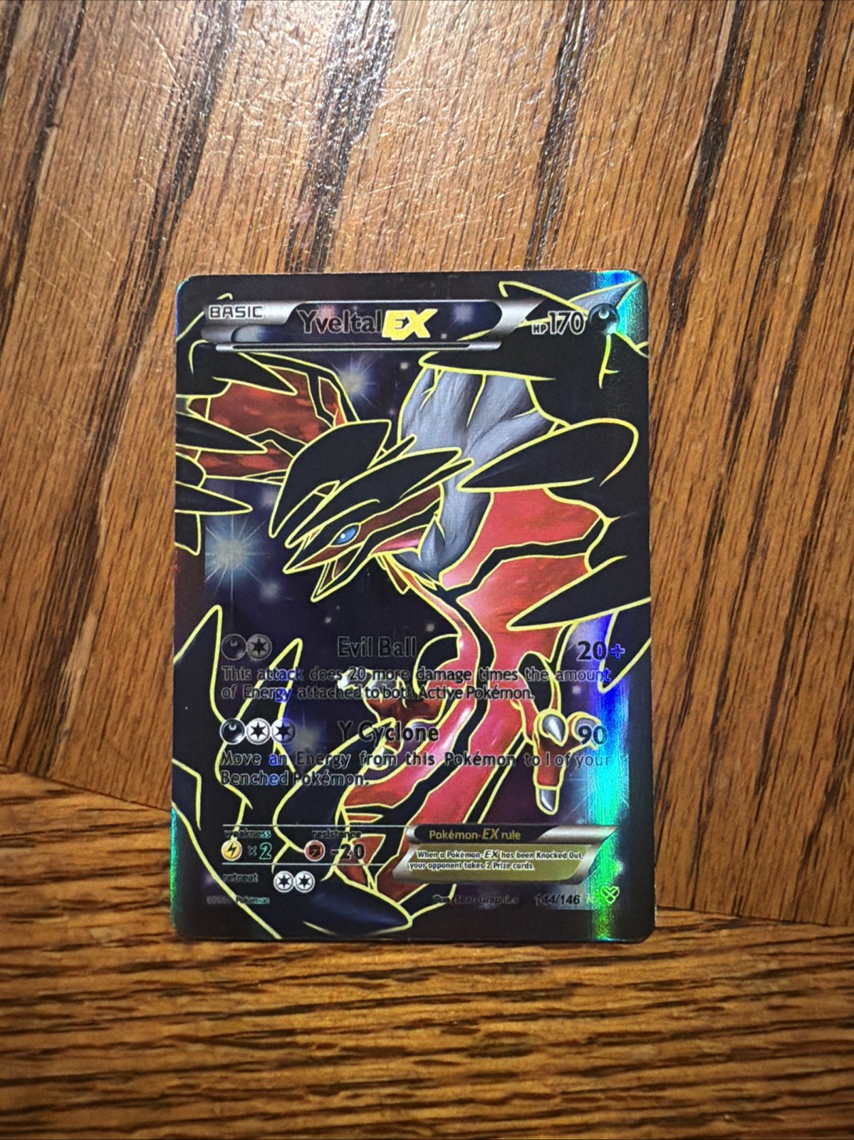Pokémon TCG Yveltal EX Holo Full Art Ultra Rare Card 144/146 XY Base Set NM