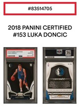 2018 PANINI CERTIFIED #153 Luka Doncic RC PSA 10 GEM Mint