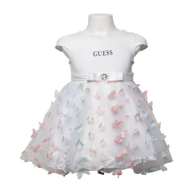 Guess, Kleid, Größe: 104, Weiß/Mehrfarbig, Polyester, Mädchen #6bT