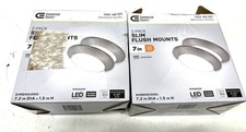 Commercial Electric 7 in. Brushed Nickel LED Flush Mount 4 PACK