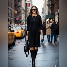 🖤 Effortless Elegance: Karen Kane Rayon-Spandex Essential