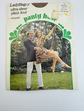Vintage Lady Bagry Pantyhose Hosiery Stockings 1970's Tantone Size 2