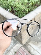 New Ray Ban Round Double Bridge RB3647-N 3647 Black Clear Lens Size 51/22