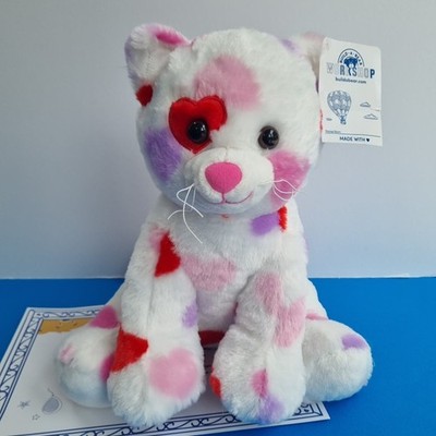 BUILD A BEAR Kätzchen Katze Be Mine Kätzchen Geschenkidee Harts pelziger Freund nicht mehr produziert neu mit Etikett
