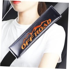 HUIANTS 2Pcs Carbon Fiber Leather Seat Belt Cushions Shoulder Pad OFF ROAD