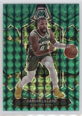 2023-24 Panini Mosaic Teal Mosaic Prizm /75 Damian Lillard #109 18jt