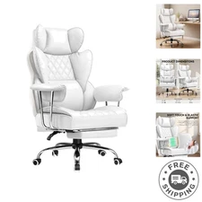 High-Back Gaming Chair with Adjustable Lumbar Support & Reclining Functionality