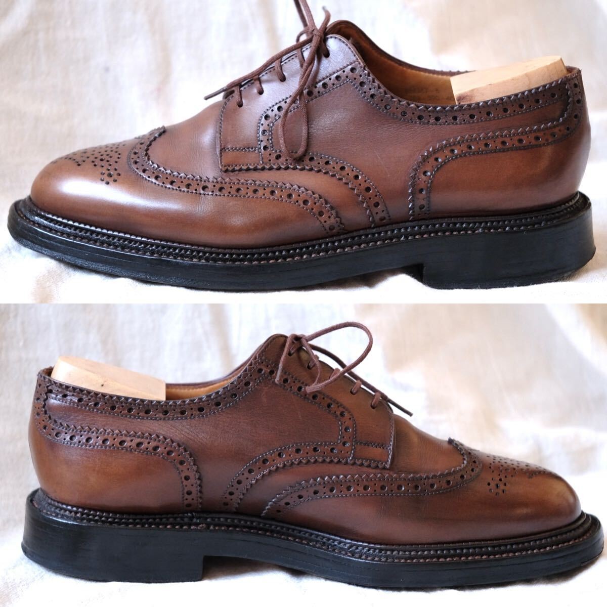 SAOLA J.M. Scarpe in pelle Weston 590 Derby tripla suola stampo in legno 7E