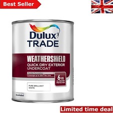 Weathershield 1L Acrylic Undercoat - Brilliant White, Fast Drying, Odour Proof