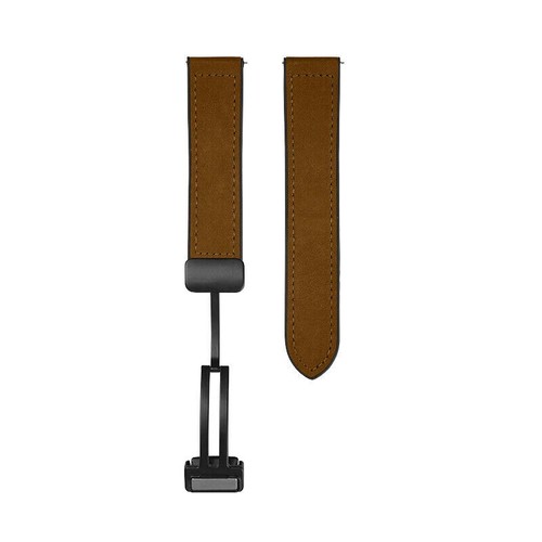 Magnetic Clasp Leather + Silicone Band Strap for Samsung Galaxy Watch 20mm 22mm - Picture 12 of 13