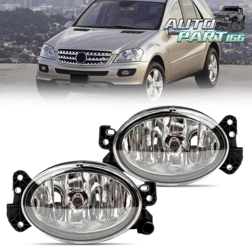 Par de faros antiniebla con bombillas halógenas para Mercedes Benz W164 ML350 ML500 2006-2009 Foto 2 de 4