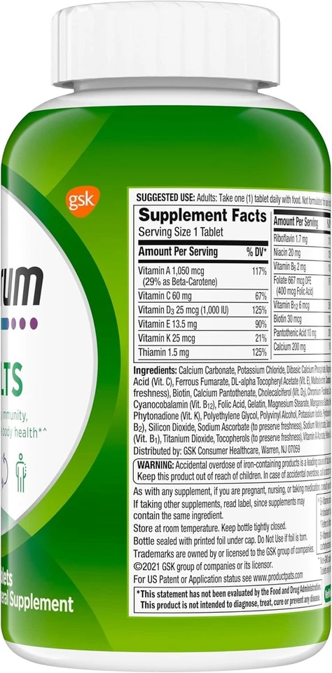 Centrum Multivitamínico Adulto con Zinc, Vitaminas D3 y B, 200 Comprimidos Foto 2 de 4