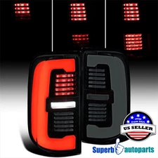 For 2019-2024 Ram 1500 Black Smoke Full LED Tail Lights Sequential Turn Signal