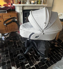 Stokke Xplory Travel System Pushchair Pram Grey Black Carrycot Canopy + Extras
