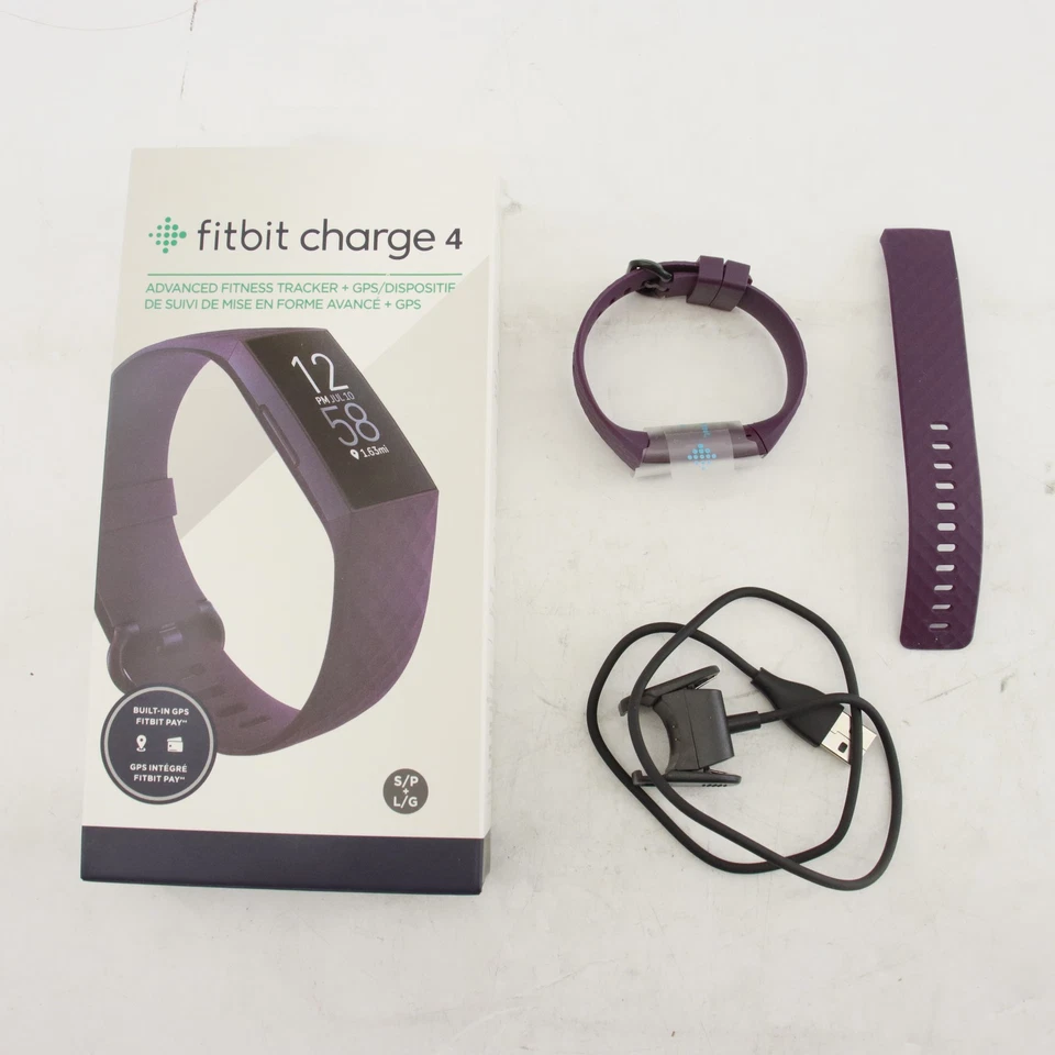 Fitbit Charge 4 FitnessTracker GPS Monitor de Ritmo Cardíaco Pequeño y Grande Sellado Nuevo Foto 4 de 4