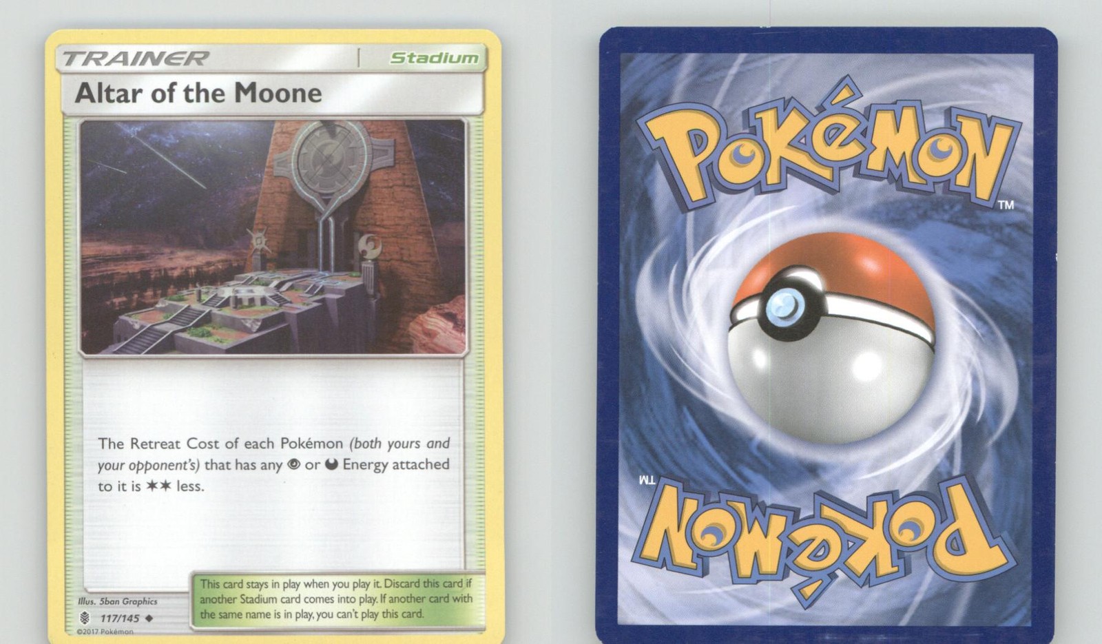 ALTAR OF THE MOONE 117/145 UNCOMMON GUARDIANS RISING POKEMON LIGHTLY PLAYED