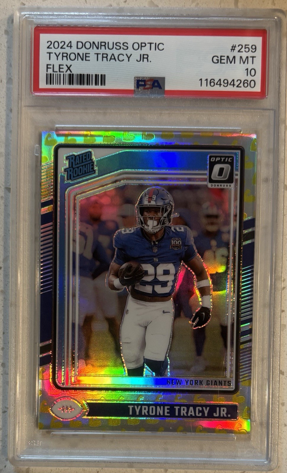 2024 Panini Donruss Optic - Rated Rookie Tyrone Tracy Jr. #259 Flex Prizm /149