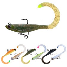 B1-3"-0.31oz Pre-Rigged Curly Tail Swimbait For Bass Pike Trout Walleye