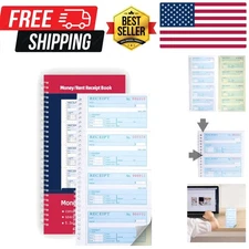Receipt Book with Carbon Copies,Money and Rent Receipt Book,2-Part Carbonless...