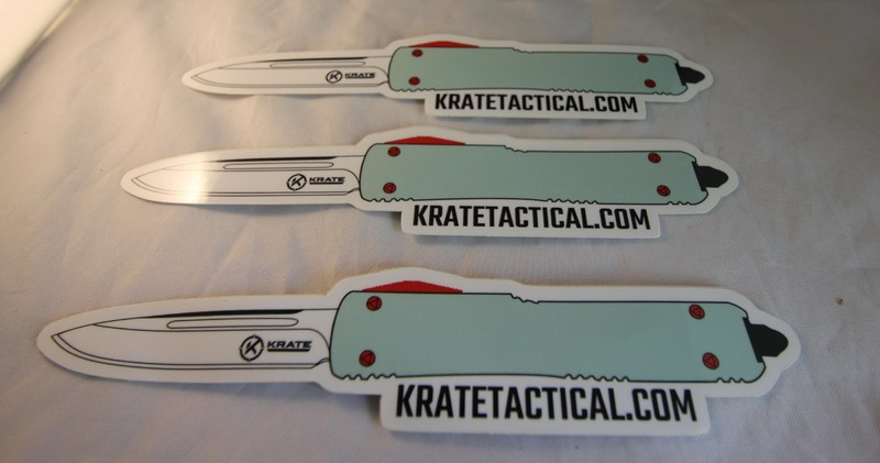 Krate Tactical Knife Decals Set of Three New