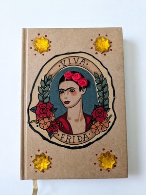Viva Frida Kahlo handmade Blank Journal 